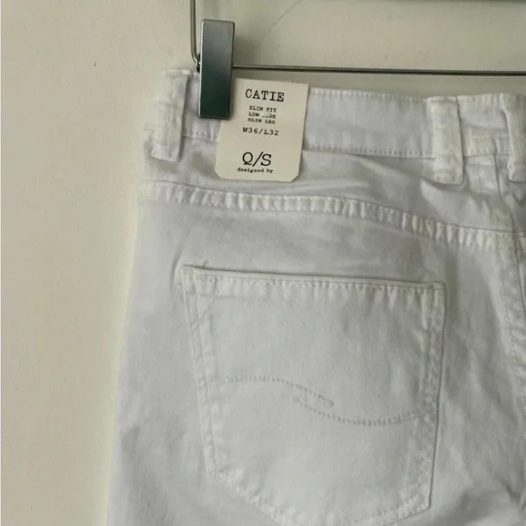 Q/S Designed by s.Oliver Catie Slim Fit White Jeans Size 10 L32 - Picture 4 of 7